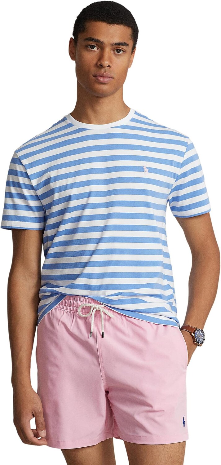 Рубашка-поло Classic Fit Striped Jersey Short Sleeve T-Shirt Polo Ralph Lauren, цвет Summer Blue/White
Рубашка-поло Classic Fit Striped Jersey Short Sleeve T-Shirt Polo Ralph Lauren, цвет Summer Blue/White