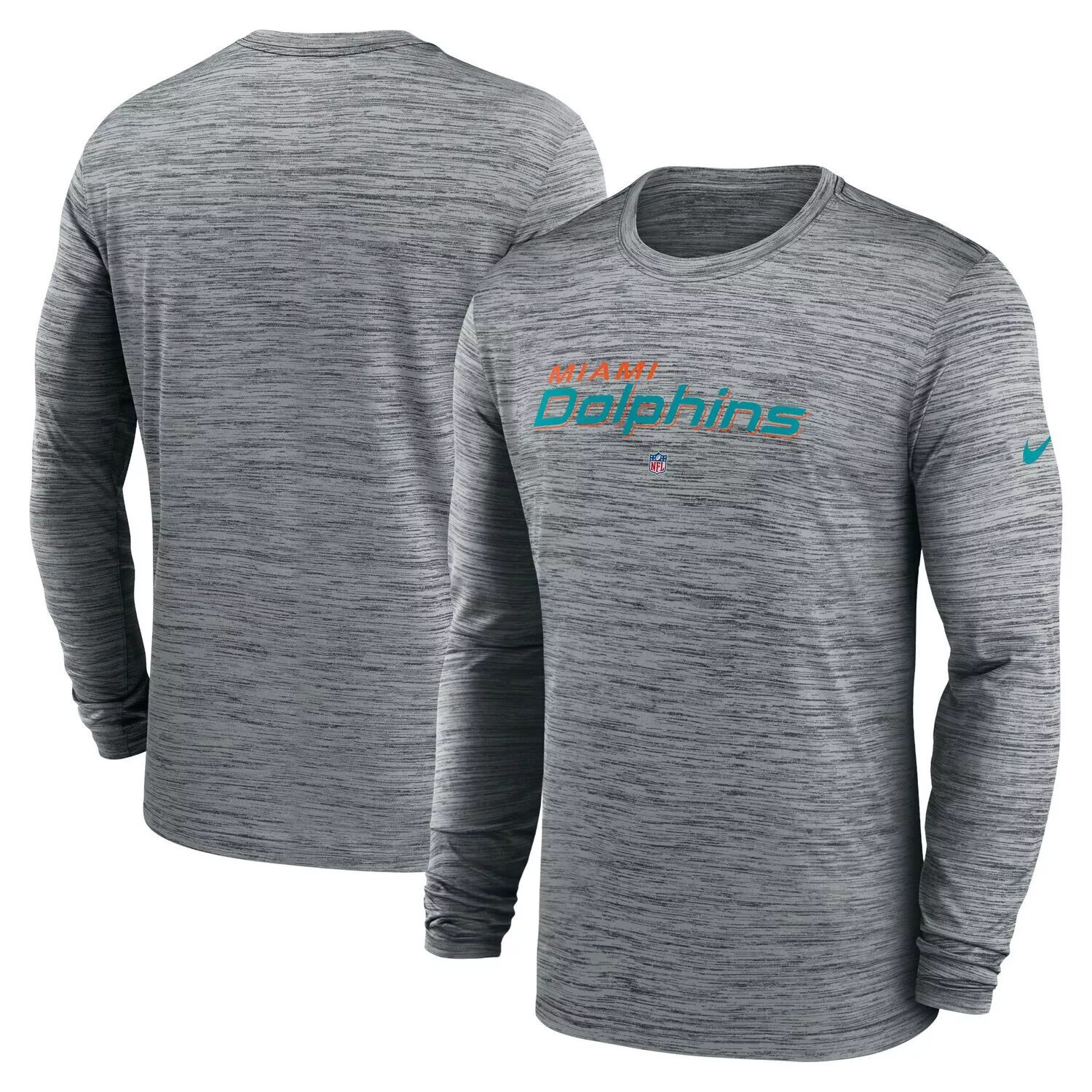 Мужская серая футболка с длинным рукавом Miami Dolphins Sideline Team Velocity Performance Nike, Серый
Мужская серая футболка с длинным рукавом Miami Dolphins Sideline Team Velocity Performance Nike, Серый