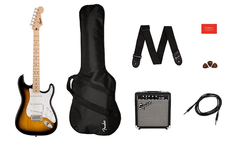 Электрогитара Squier Sonic Stratocaster Pack - 2-Color Sunburst with Frontman 10G - 120V Amp
Электрогитара Squier Sonic Stratocaster Pack - 2-Color Sunburst with Frontman 10G - 120V Amp