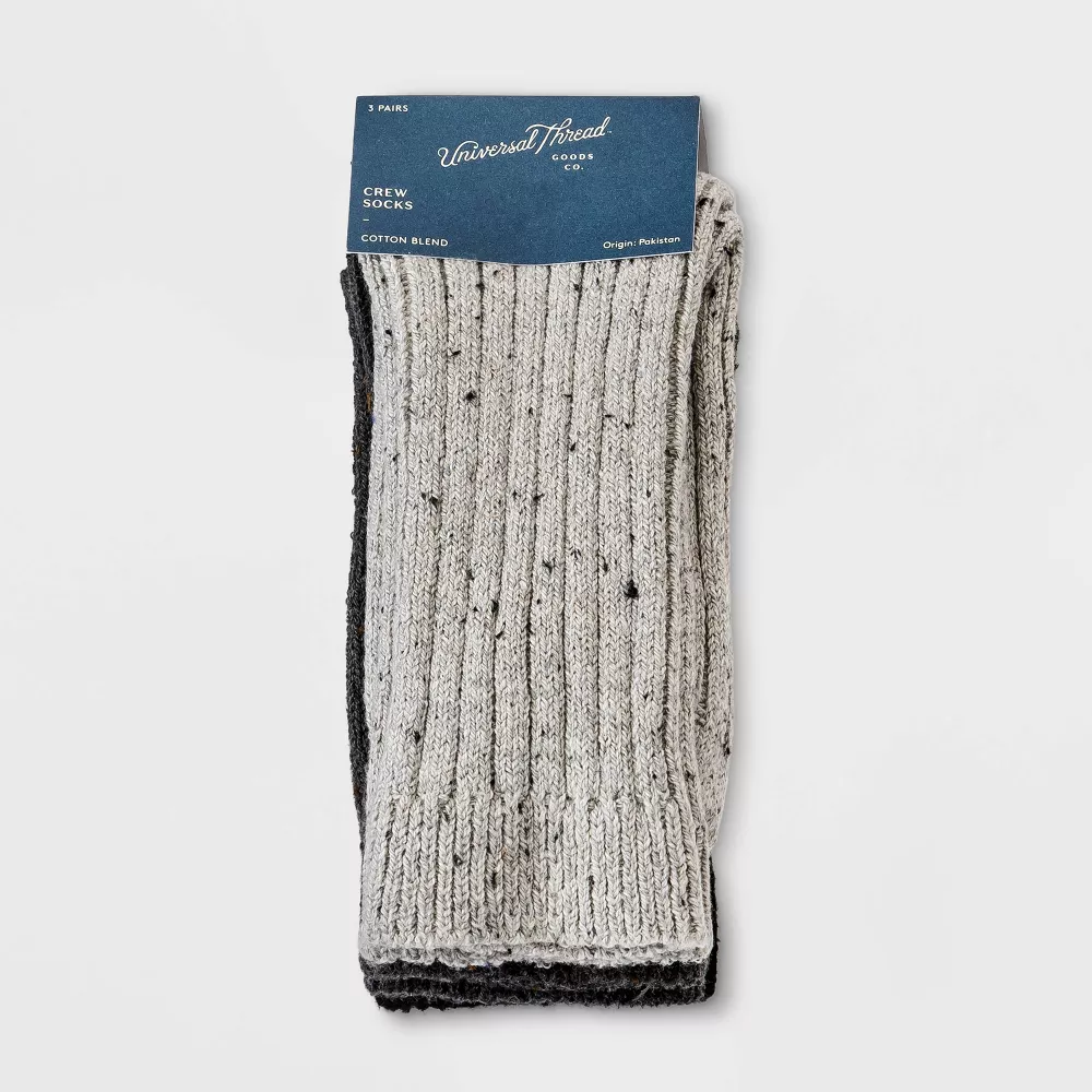 Женские тонкие ребристые носки Nep 3pk Crew Socks Universal Thread, цвет Black/Charcoal Heather/Heather Gray
Женские тонкие ребристые носки Nep 3pk Crew Socks Universal Thread, цвет Black/Charcoal Heather/Heather Gray