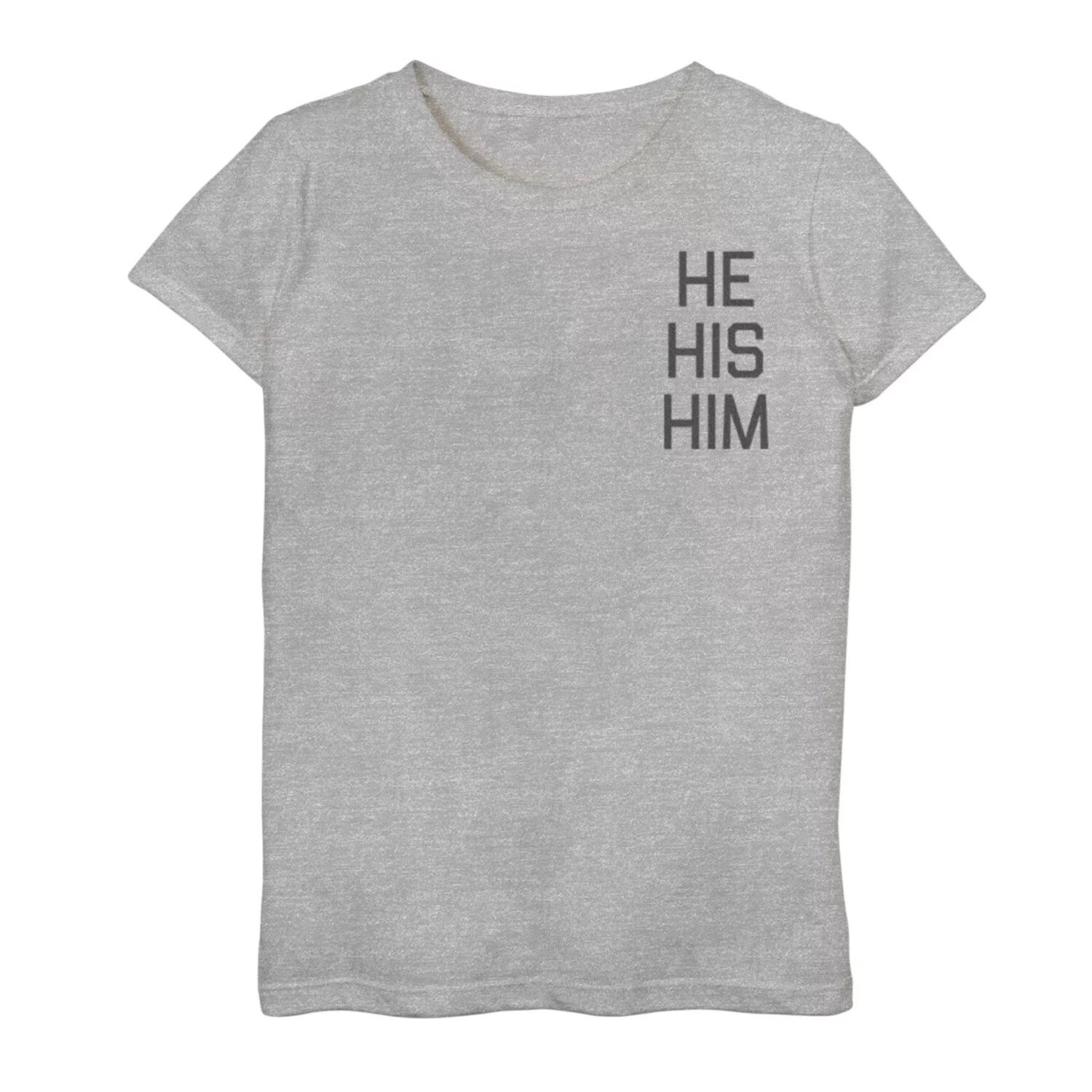 Футболка с надписью «He His Him» для девочек 7–16 лет с левым нагрудным карманом Unbranded
Футболка с надписью «He His Him» для девочек 7–16 лет с левым нагрудным карманом Unbranded