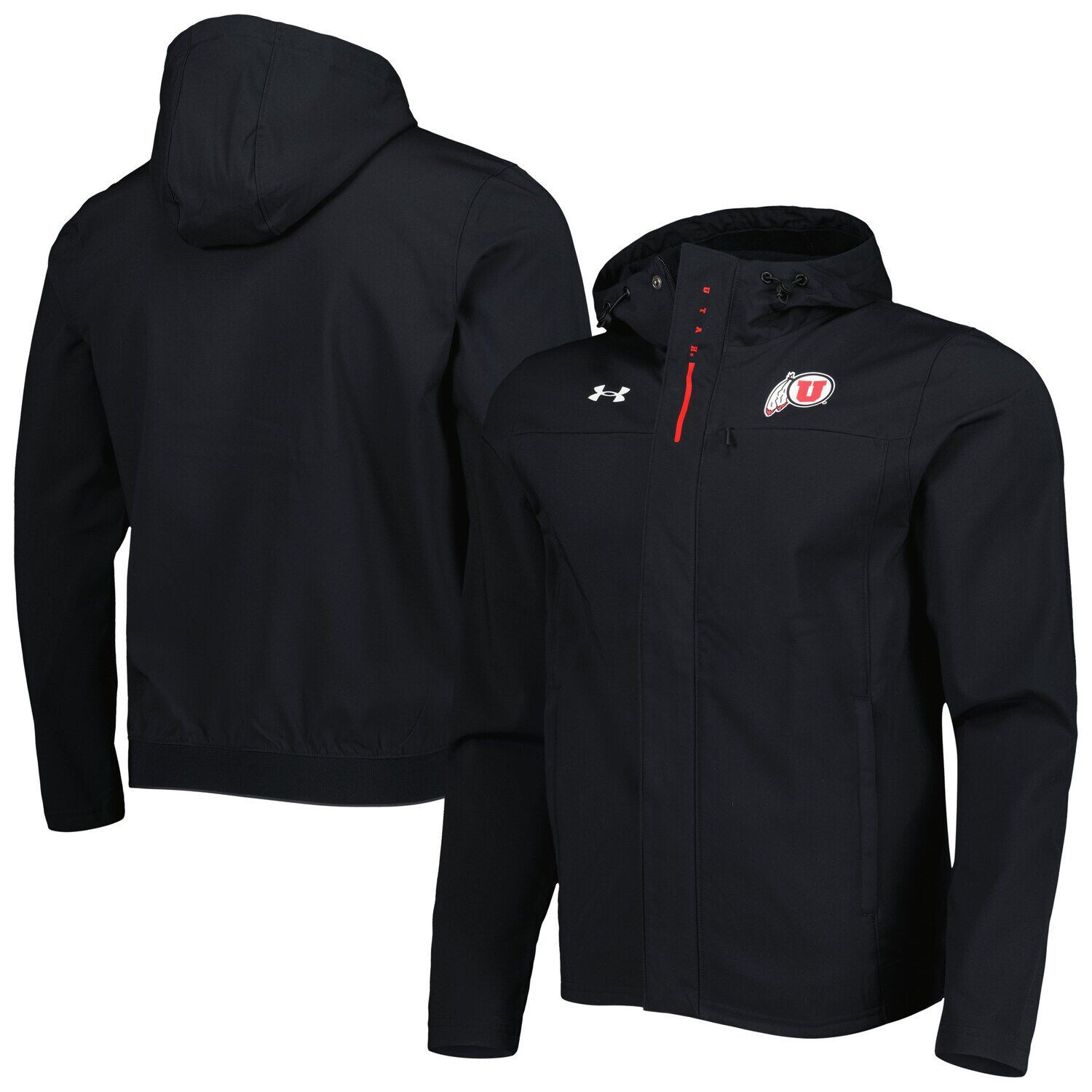 Мужская черная тканая куртка с молнией во всю длину Utah Utes Performance Under Armour
Мужская черная тканая куртка с молнией во всю длину Utah Utes Performance Under Armour