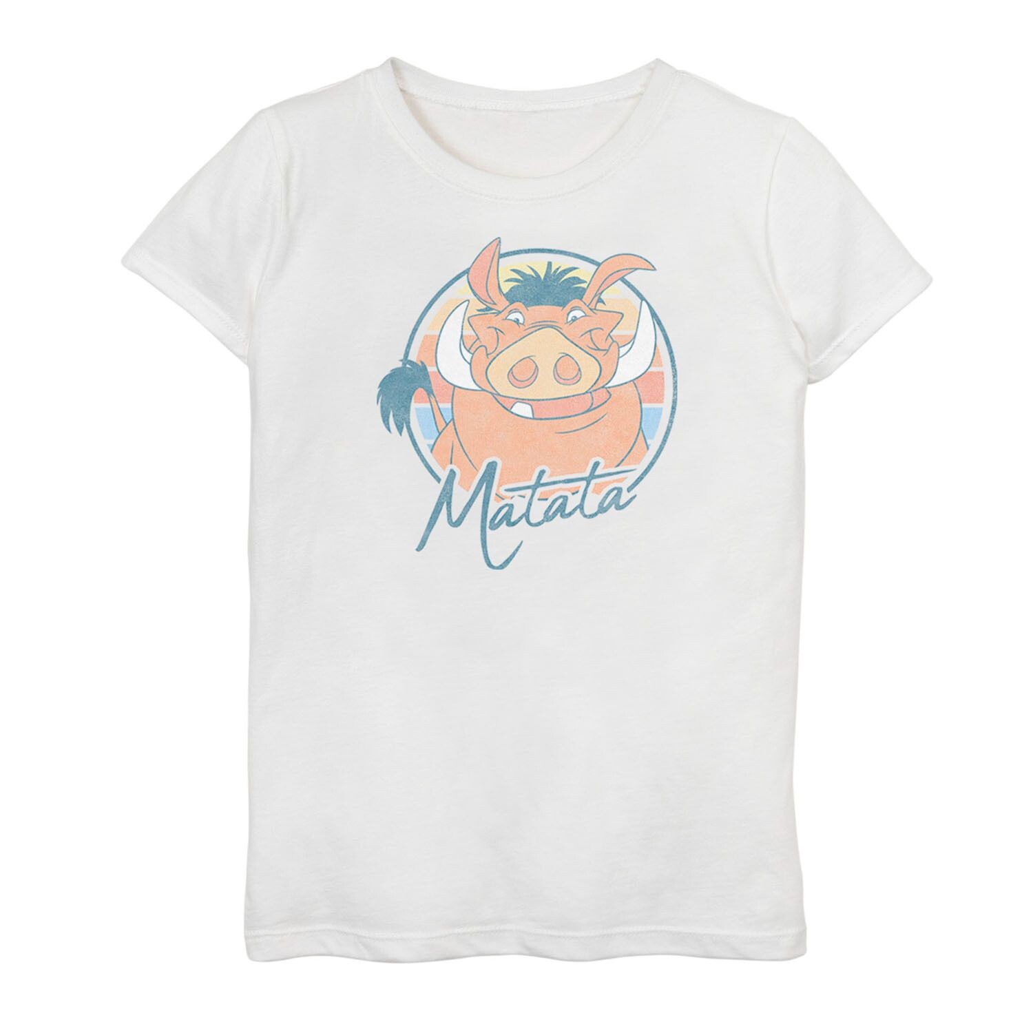 Футболка Matata Retro для девочек 7–16 лет Disney's The Lion King Pumbaa Licensed Character
Футболка Matata Retro для девочек 7–16 лет Disney's The Lion King Pumbaa Licensed Character