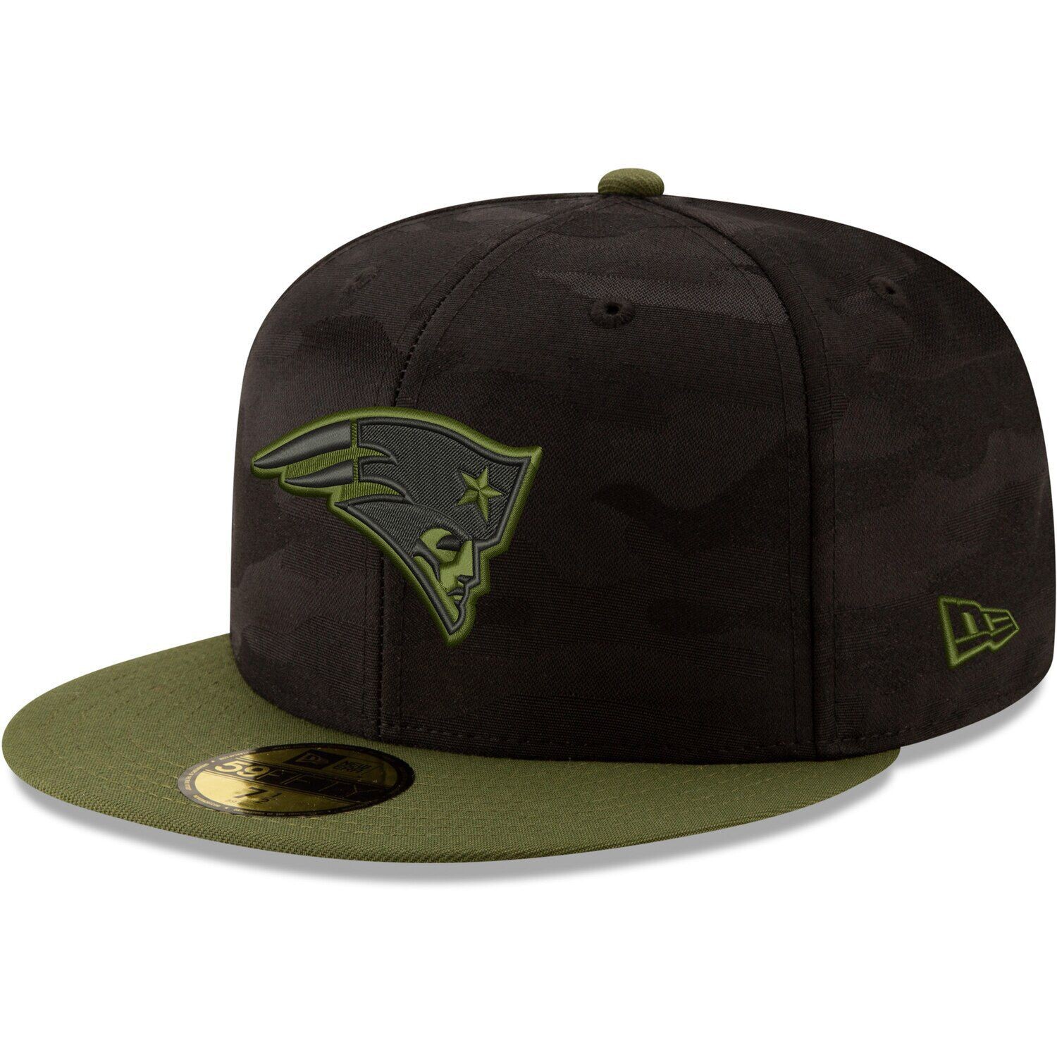 Мужская облегающая шляпа New Era черного/оливкового цвета New England Patriots Camo Royale 59FIFTY
Мужская облегающая шляпа New Era черного/оливкового цвета New England Patriots Camo Royale 59FIFTY