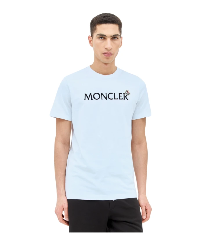 Футболка из хлопкового джерси с нашивкой логотипом Moncler, белый
Футболка из хлопкового джерси с нашивкой логотипом Moncler, белый