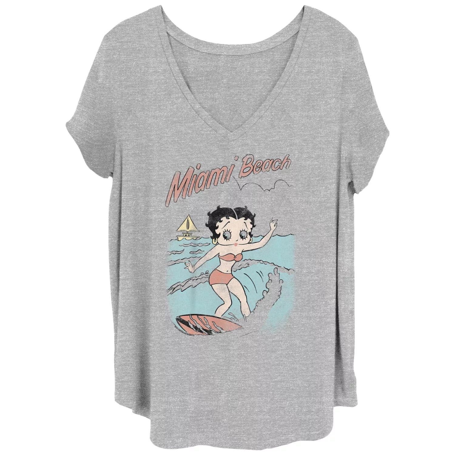 Футболка больших размеров Betty Boop Miami Beach для серфинга с V-образным вырезом и графическим рисунком для юниоров Licensed Character
Футболка больших размеров Betty Boop Miami Beach для серфинга с V-образным вырезом и графическим рисунком для юниоров Licensed Character