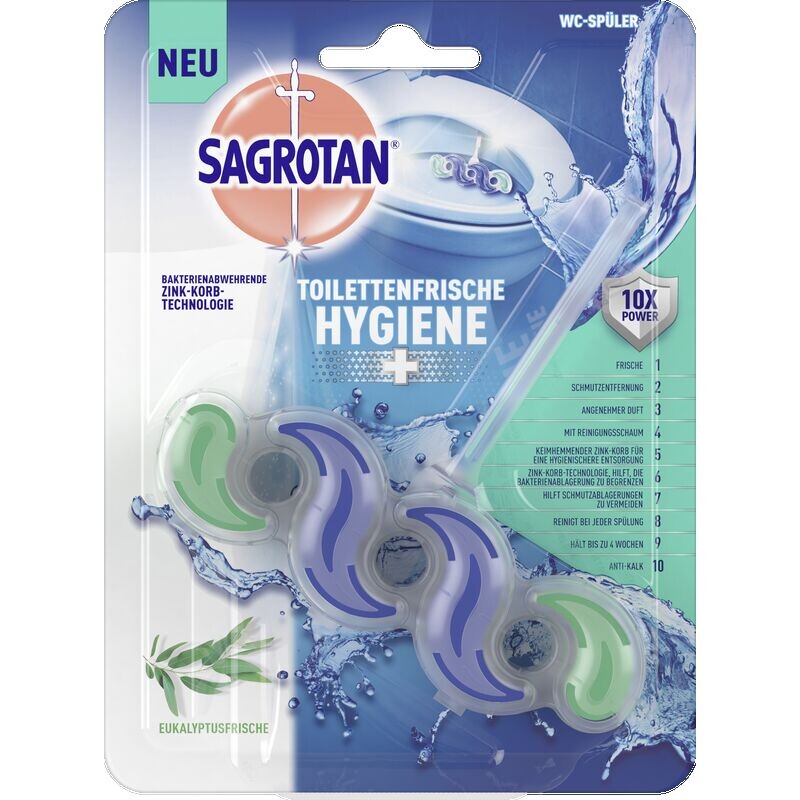 Туалетная вода Fresh Hygiene Plus Эвкалиптовый освежитель для туалета Sagrotan, 35 g
Туалетная вода Fresh Hygiene Plus Эвкалиптовый освежитель для туалета Sagrotan, 35 g