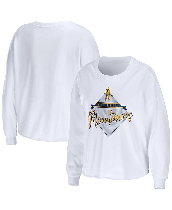 Женская белая укороченная футболка с длинными рукавами West Virginia Mountaineers Diamond WEAR by Erin Andrews, белый
Женская белая укороченная футболка с длинными рукавами West Virginia Mountaineers Diamond WEAR by Erin Andrews, белый