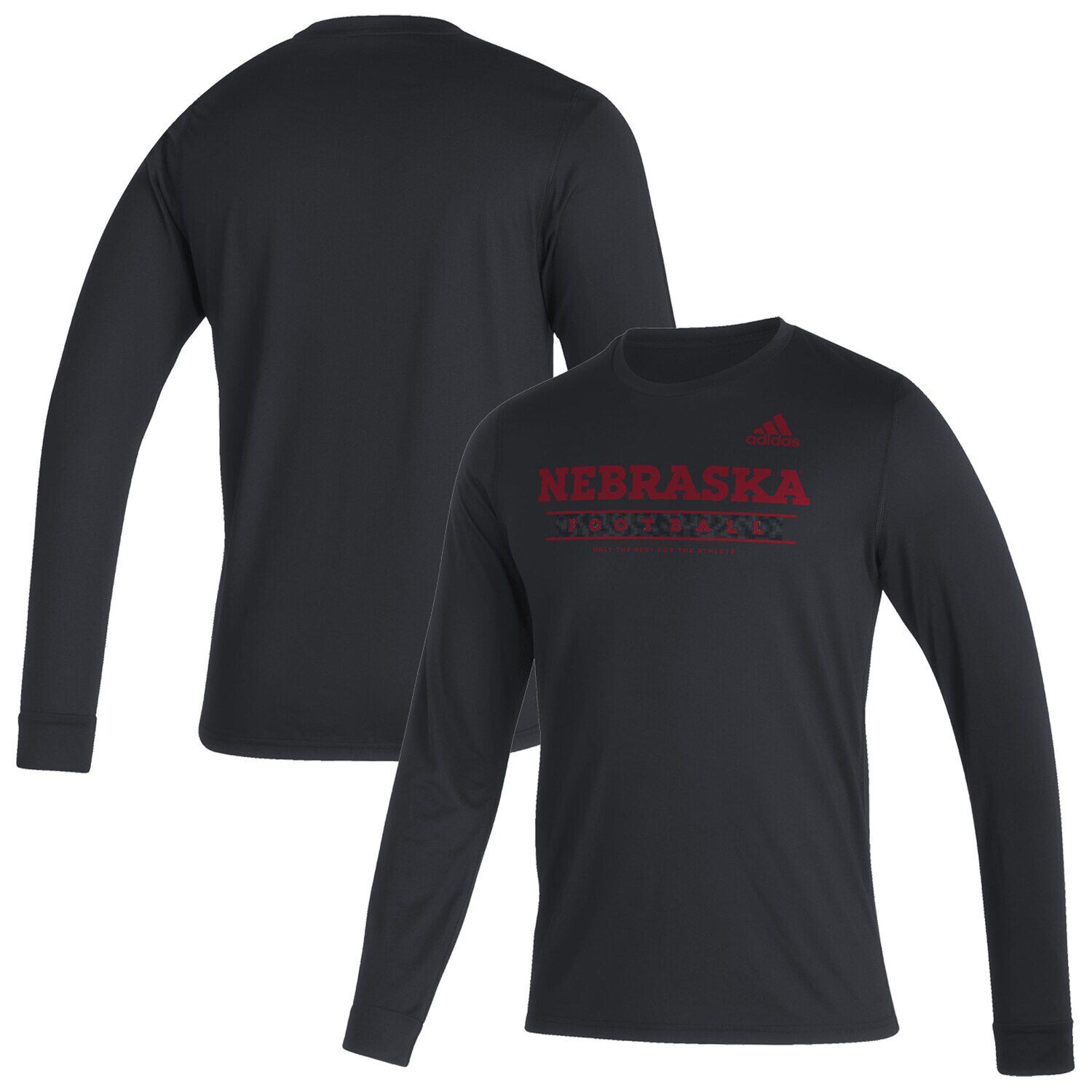 Мужская черная футболка с длинным рукавом adidas Nebraska Huskers Sideline Creator Practice AEROREADY, Черный
Мужская черная футболка с длинным рукавом adidas Nebraska Huskers Sideline Creator Practice AEROREADY, Черный