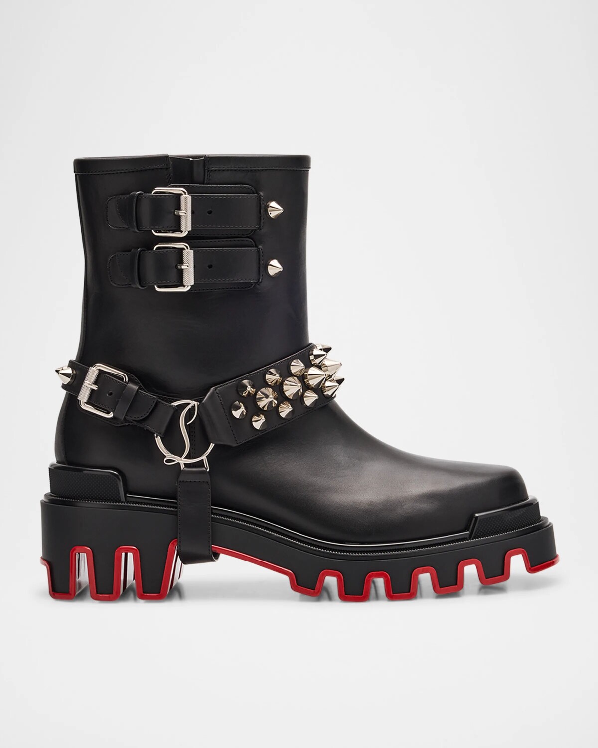 Красные байкерские ботильоны Dune Spike Harness на подошве Christian Louboutin, черный
Красные байкерские ботильоны Dune Spike Harness на подошве Christian Louboutin, черный