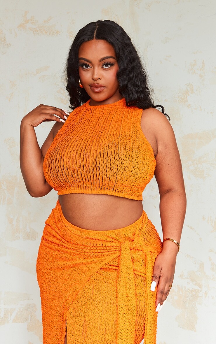 PrettyLittleThing Оранжевый укороченный топ с воротником-борцовкой и рваным узором Plus
PrettyLittleThing Оранжевый укороченный топ с воротником-борцовкой и рваным узором Plus