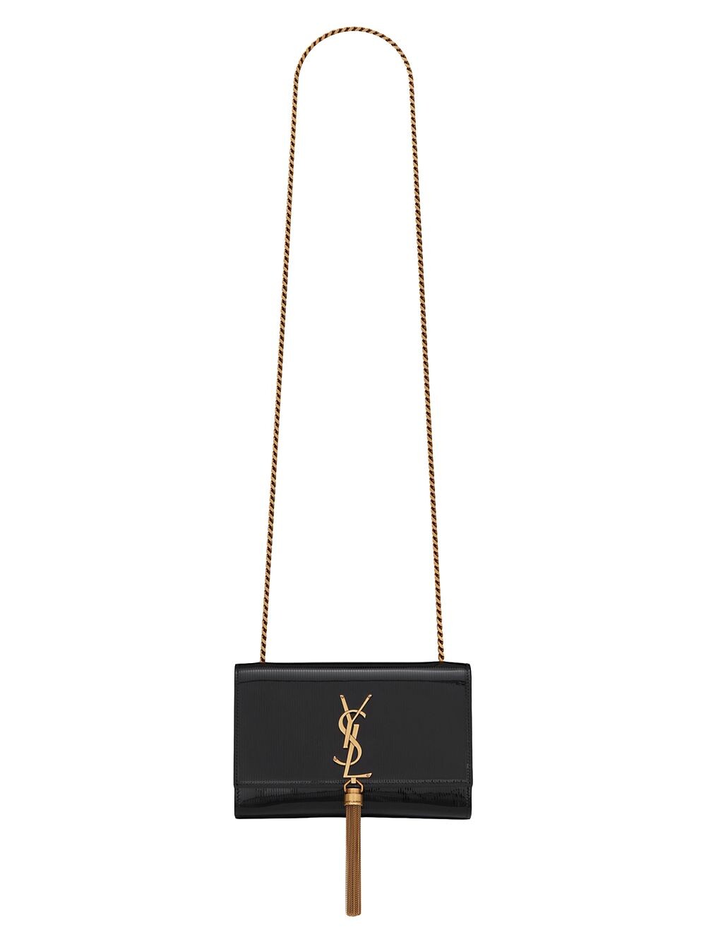 Маленькая сумка на цепочке Kate из блестящей ребристой кожи с кисточкой Saint Laurent
Маленькая сумка на цепочке Kate из блестящей ребристой кожи с кисточкой Saint Laurent