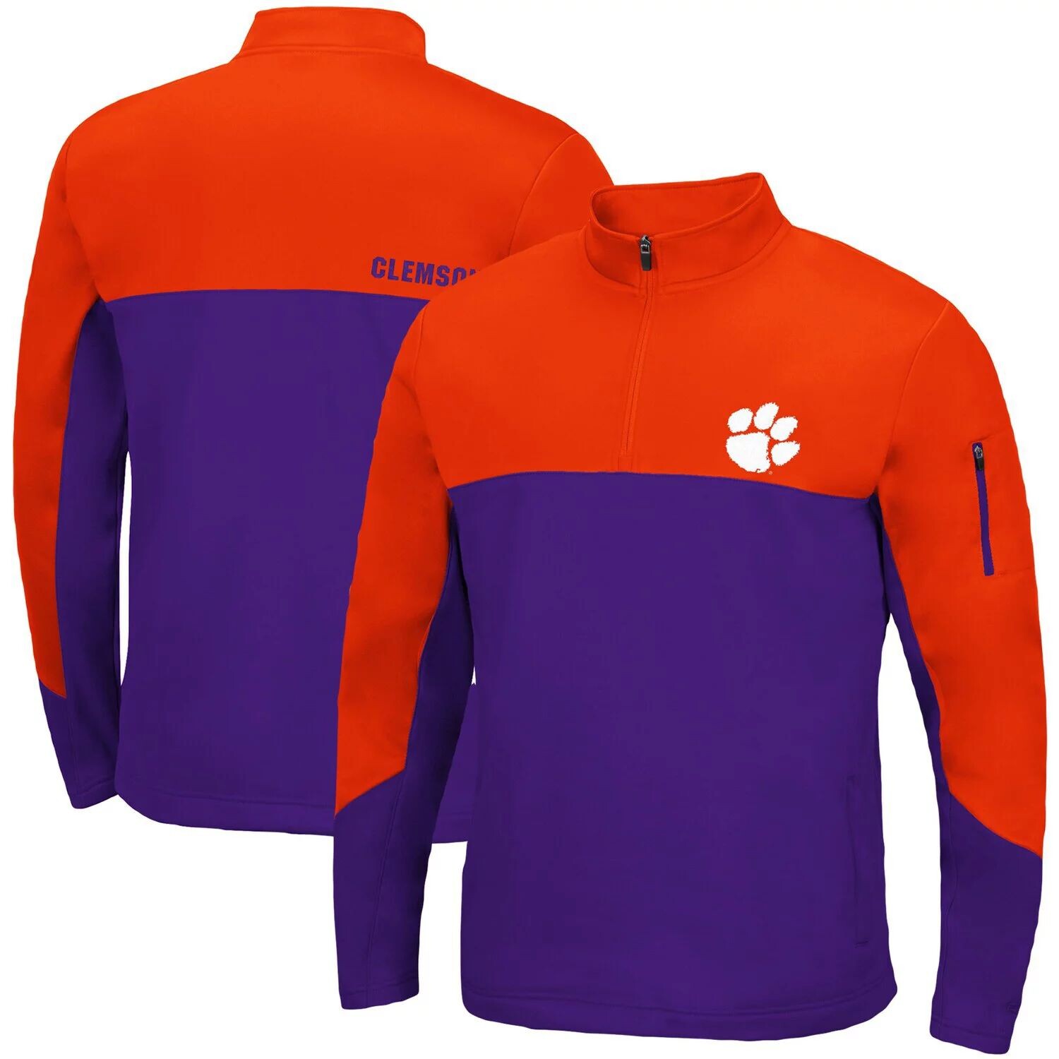 Мужская оранжево-фиолетовая куртка Clemson Tigers Triple Dog Dare с молнией четверти Colosseum, Оранжевый
Мужская оранжево-фиолетовая куртка Clemson Tigers Triple Dog Dare с молнией четверти Colosseum, Оранжевый
