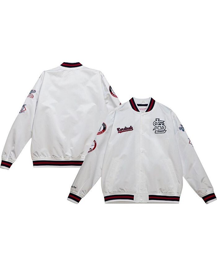 Мужская белая атласная университетская куртка с длинными кнопками St. Louis Cardinals City Collection Mitchell & Ness, белый
Мужская белая атласная университетская куртка с длинными кнопками St. Louis Cardinals City Collection Mitchell & Ness, белый