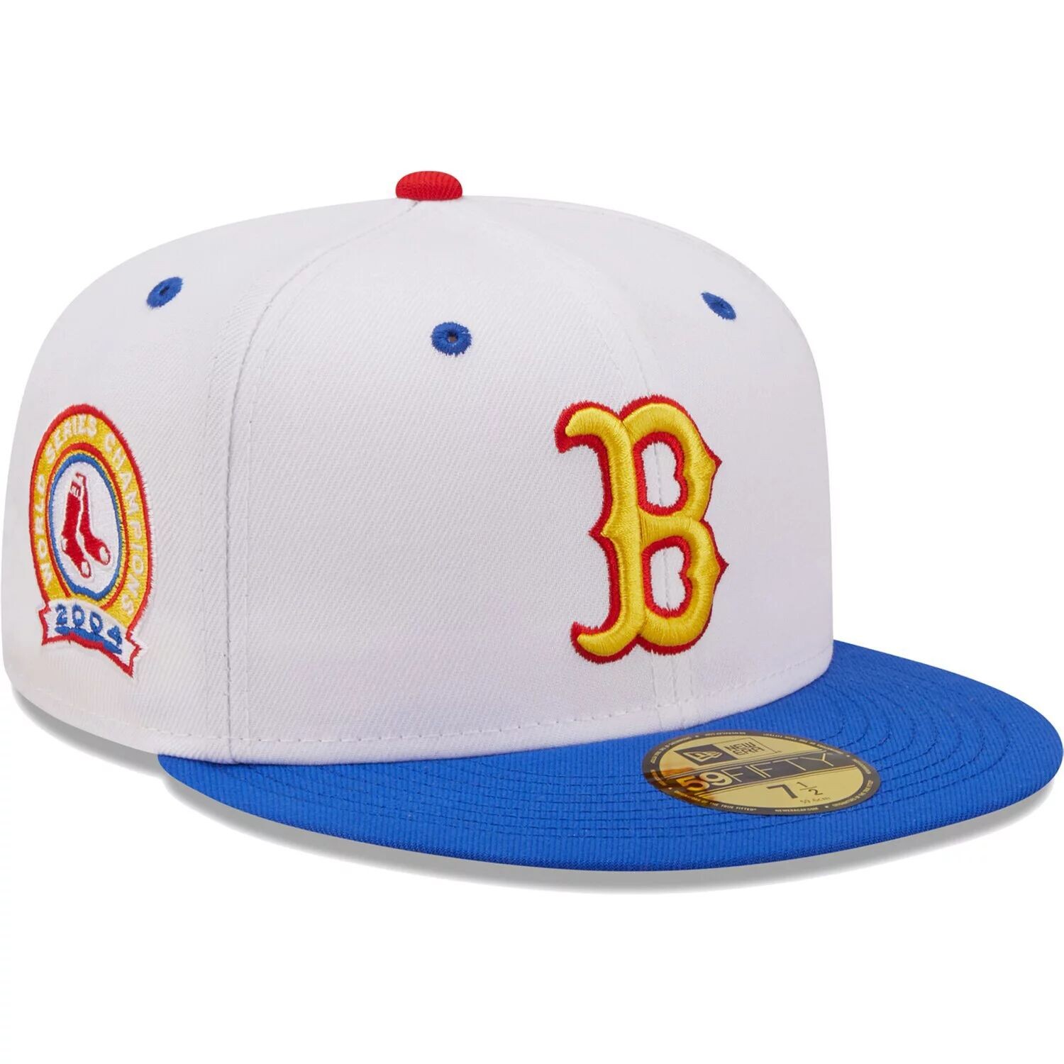 Мужская облегающая шляпа New Era White/Royal Boston Red Sox 2004 World Series Champions Cherry Lolli 59FIFTY
Мужская облегающая шляпа New Era White/Royal Boston Red Sox 2004 World Series Champions Cherry Lolli 59FIFTY