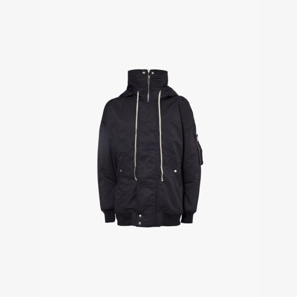 Удлиненная куртка-бомбер с капюшоном Rick Owens Drkshdw, черный
Удлиненная куртка-бомбер с капюшоном Rick Owens Drkshdw, черный