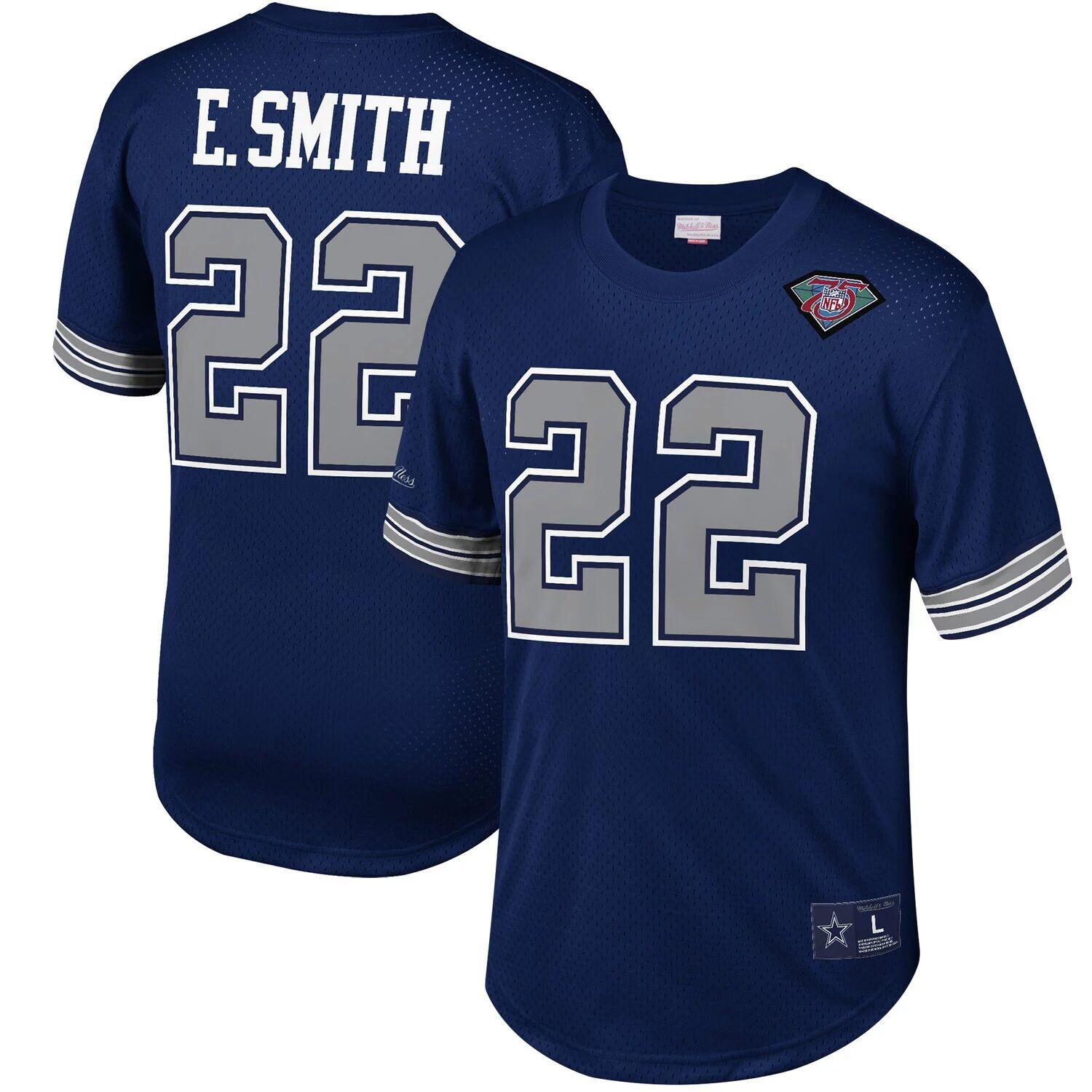 Мужская футболка Mitchell & Ness Emmitt Smith Navy Dallas Cowboys с именем и номером игрока в отставке
Мужская футболка Mitchell & Ness Emmitt Smith Navy Dallas Cowboys с именем и номером игрока в отставке