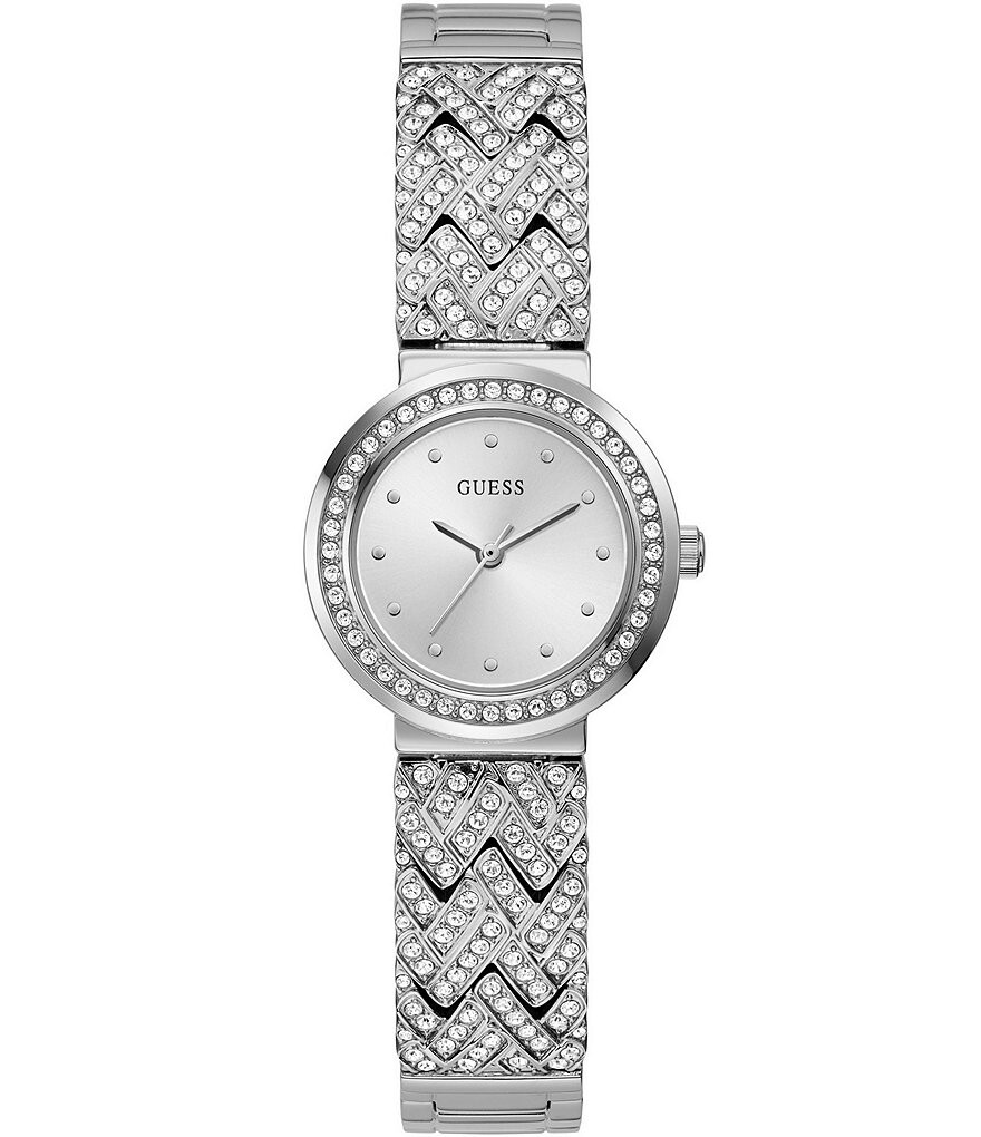 Женские аналоговые серебристые часы-браслет Guess Treasure с кристаллами, серебро
Женские аналоговые серебристые часы-браслет Guess Treasure с кристаллами, серебро