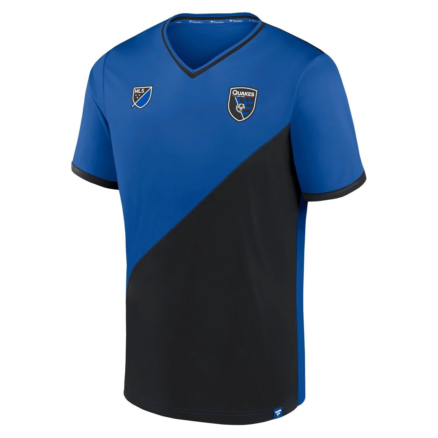 Мужская синяя/черная фирменная футболка San Jose Earthquakes Striker с v-образным вырезом Fanatics
Мужская синяя/черная фирменная футболка San Jose Earthquakes Striker с v-образным вырезом Fanatics