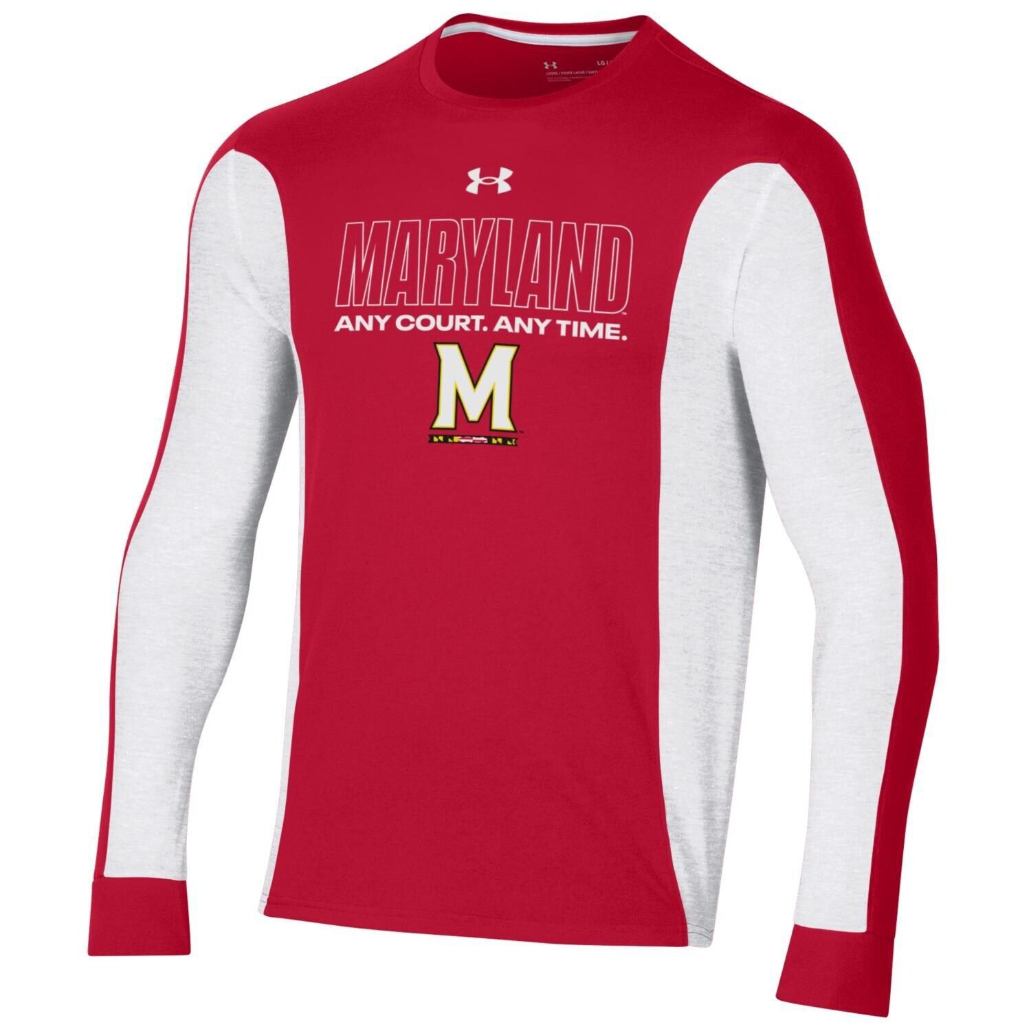 Мужская красная футболка с длинным рукавом Maryland Terrapins On-Court Shooter Bench Under Armour, Красный
Мужская красная футболка с длинным рукавом Maryland Terrapins On-Court Shooter Bench Under Armour, Красный