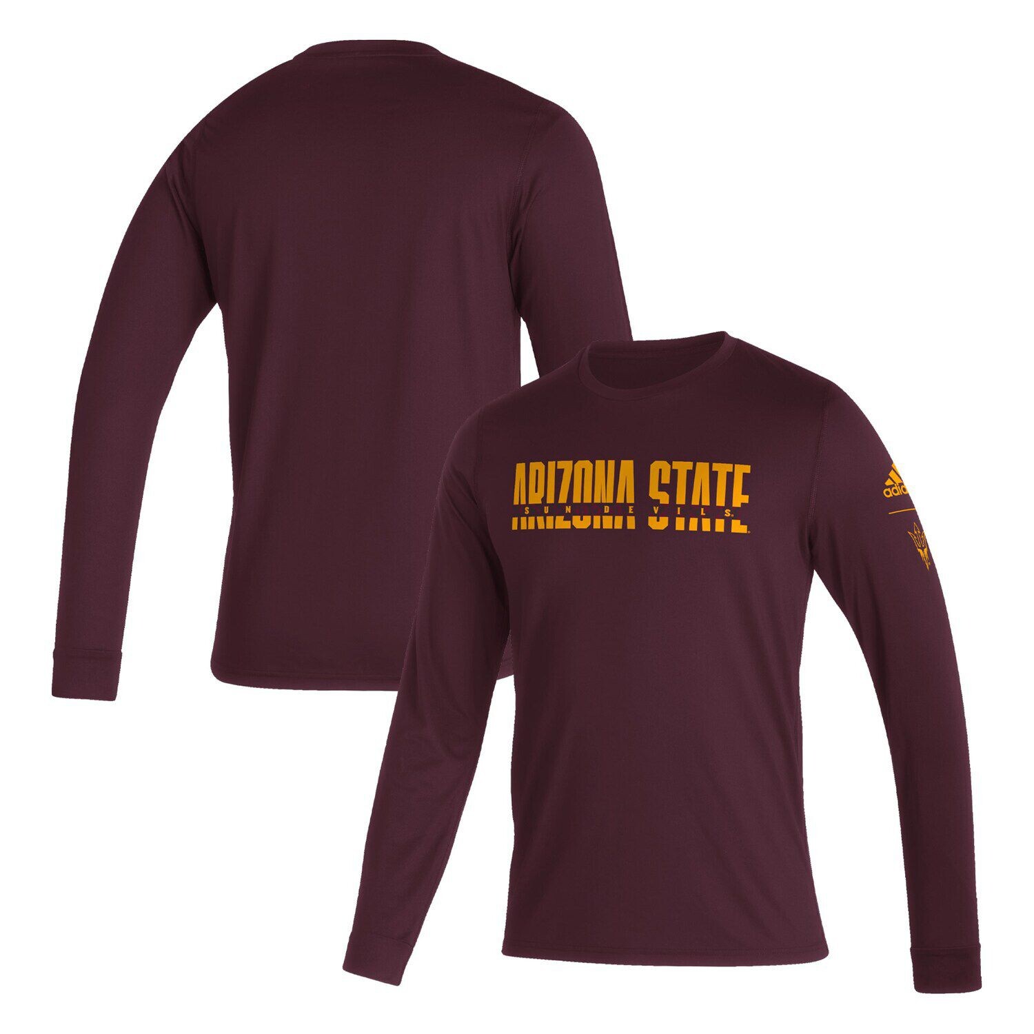 Мужская темно-бордовая футболка с длинным рукавом Arizona State Sun Devils Sideline Locker Strikethrough Creator AEROREADY adidas, Красный
Мужская темно-бордовая футболка с длинным рукавом Arizona State Sun Devils Sideline Locker Strikethrough Creator AEROREADY adidas, Красный