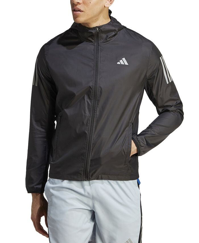 Мужская спортивная куртка узкого кроя Own The Run с капюшоном и молнией спереди adidas, черный
Мужская спортивная куртка узкого кроя Own The Run с капюшоном и молнией спереди adidas, черный