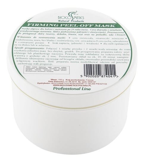 Биокосметика, Professional Line, укрепляющая маска из водорослей, 150 г, Biocosmetics
Биокосметика, Professional Line, укрепляющая маска из водорослей, 150 г, Biocosmetics