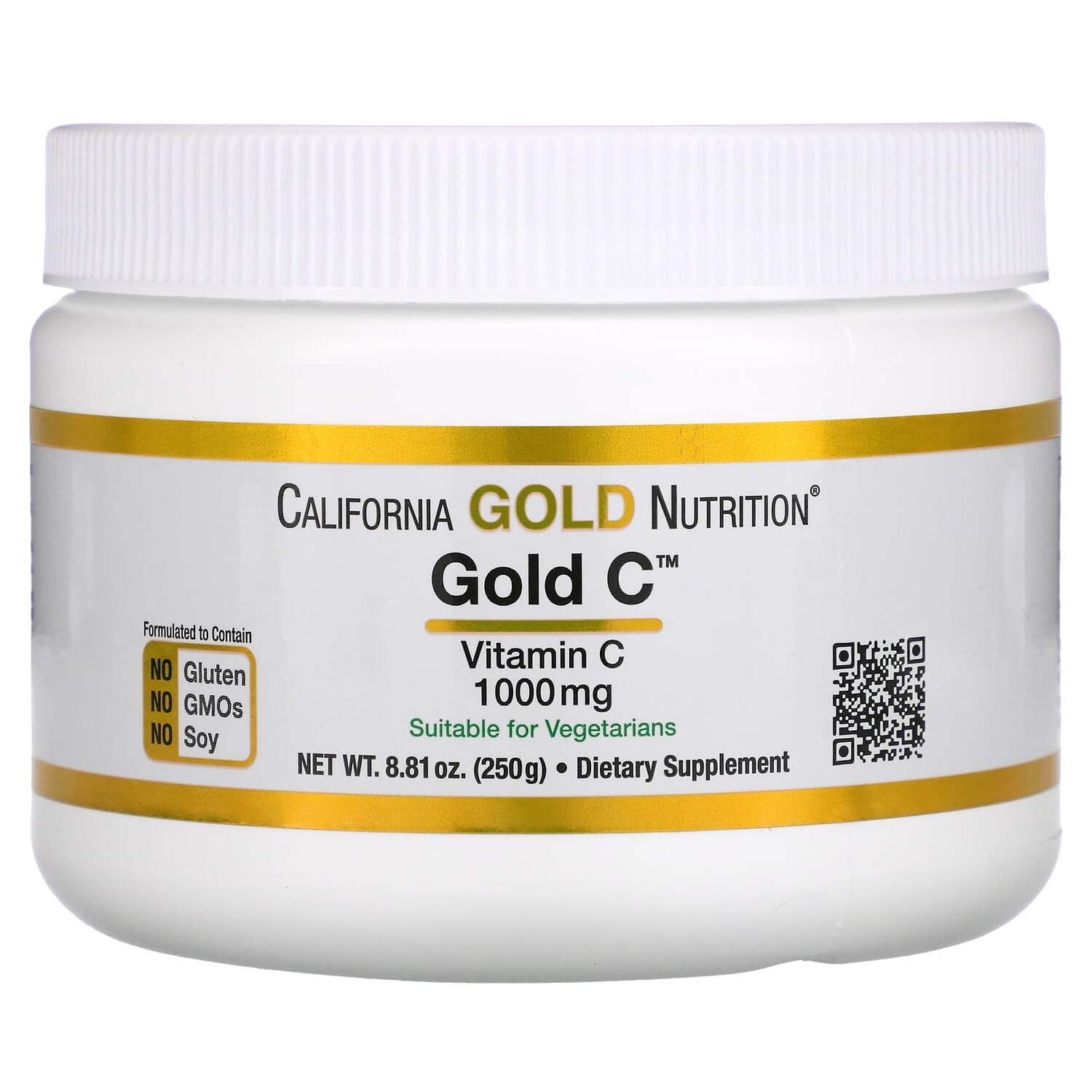 Gold C Powder, витамин C, 1000 мг, 250 г (8,81 унции), California Gold Nutrition
Gold C Powder, витамин C, 1000 мг, 250 г (8,81 унции), California Gold Nutrition