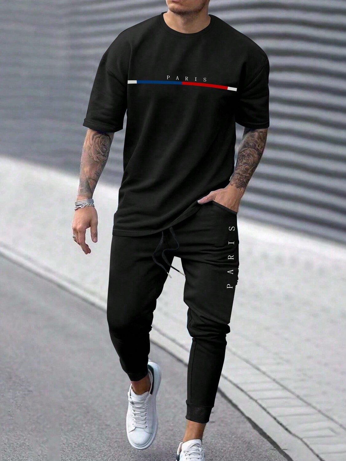 Мужской комплект из футболки с короткими рукавами и брюк для бега Manfinity Homme с буквенным принтом, черный
Мужской комплект из футболки с короткими рукавами и брюк для бега Manfinity Homme с буквенным принтом, черный