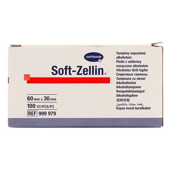 Подушечки флизелиновые, пропитанные спиртом Soft-Zellin, 30х60 мм, 100 шт., Hartman
Подушечки флизелиновые, пропитанные спиртом Soft-Zellin, 30х60 мм, 100 шт., Hartman