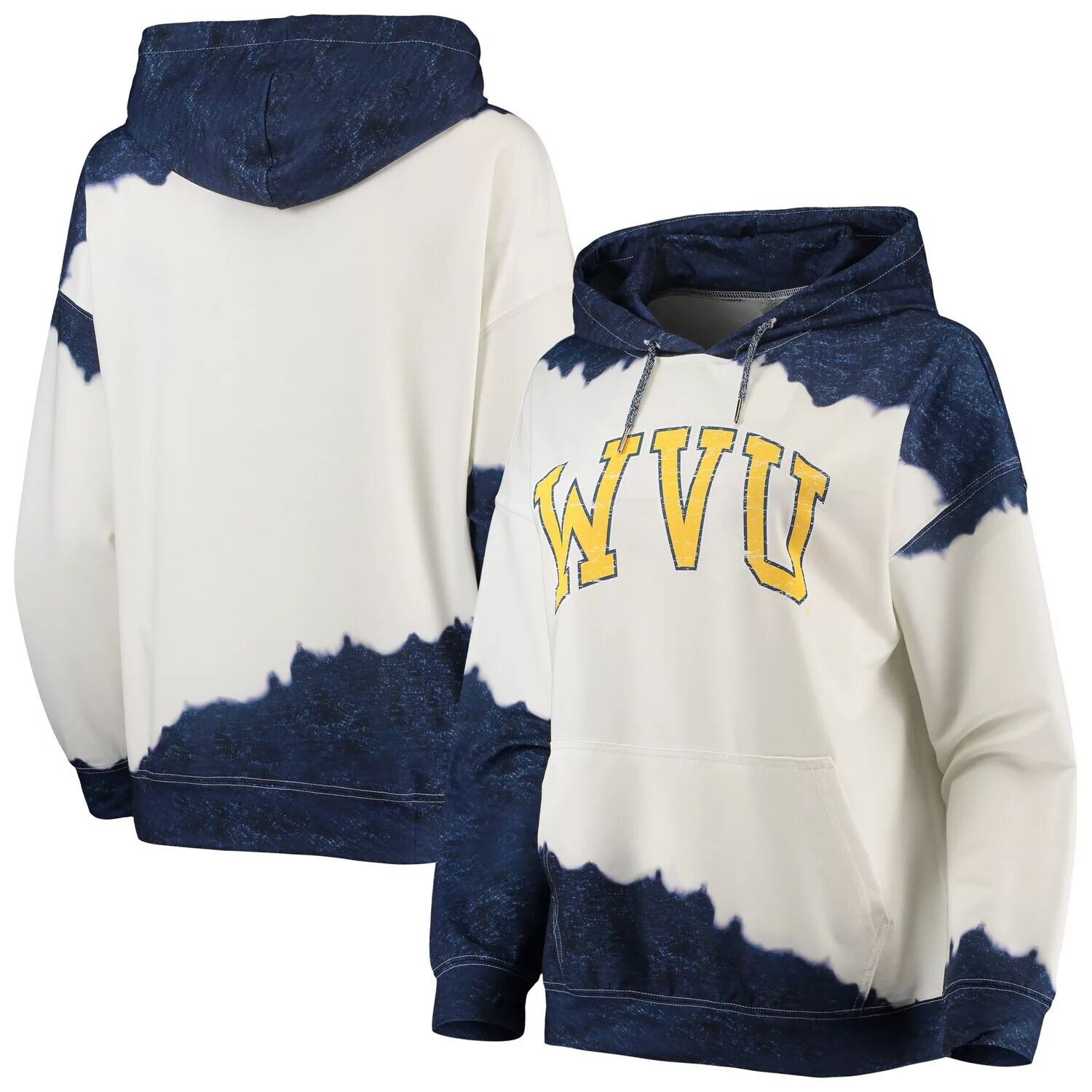 Женский пуловер с капюшоном Gameday Couture белого/темно-синего цвета West Virginia Mountaineers For the Fun, окрашенный двойным погружением, Синий
Женский пуловер с капюшоном Gameday Couture белого/темно-синего цвета West Virginia Mountaineers For the Fun, окрашенный двойным погружением, Синий