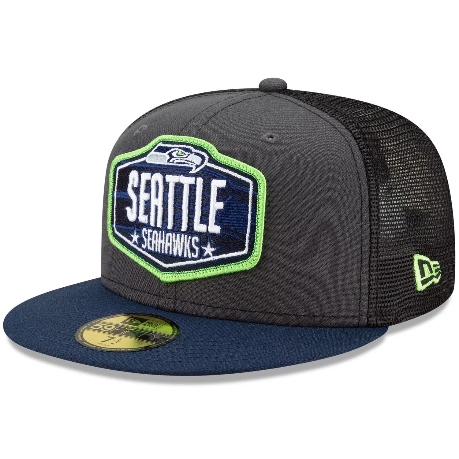 Мужская облегающая шляпа New Era Graphite/College Navy Seattle Seahawks 2021 NFL Draft On-Stage 59FIFTY
Мужская облегающая шляпа New Era Graphite/College Navy Seattle Seahawks 2021 NFL Draft On-Stage 59FIFTY