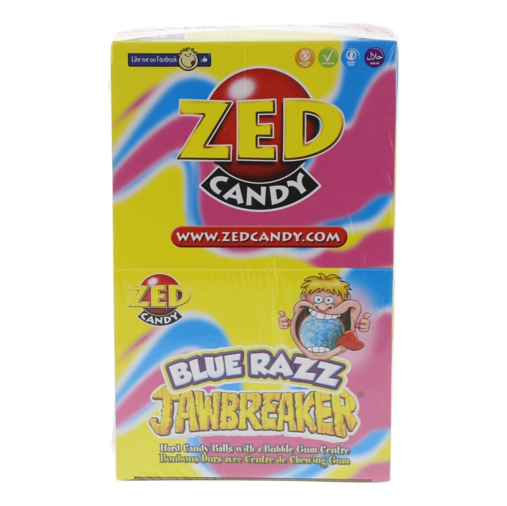 Zed Candy Blue Razz Jawbreaker, конфеты с сердцевиной жевательной резинки (40 х 5 шт. в коробке)
Zed Candy Blue Razz Jawbreaker, конфеты с сердцевиной жевательной резинки (40 х 5 шт. в коробке)