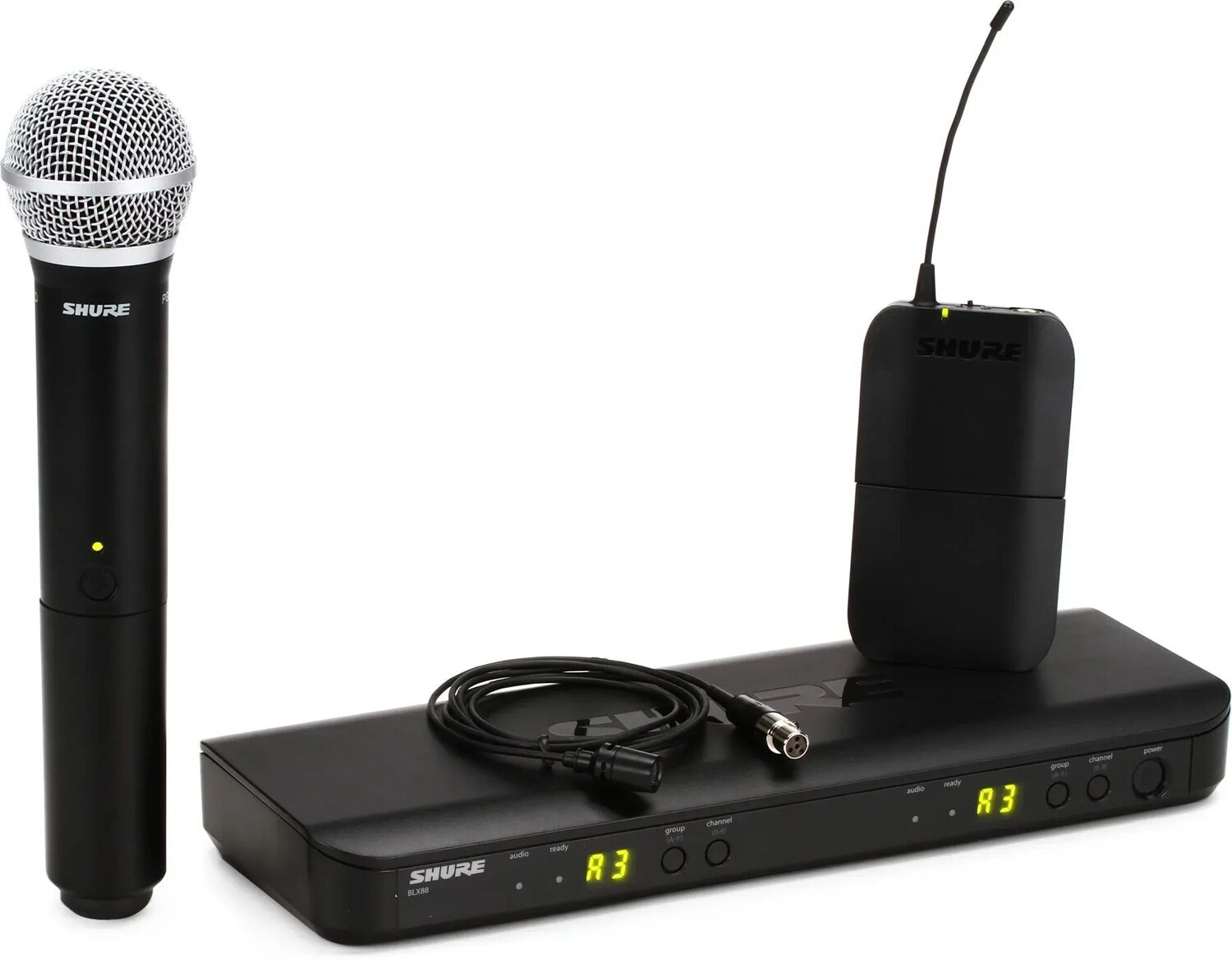 Двухканальная беспроводная комбинированная система Shure BLX1288/CVL — диапазон H10
Двухканальная беспроводная комбинированная система Shure BLX1288/CVL — диапазон H10