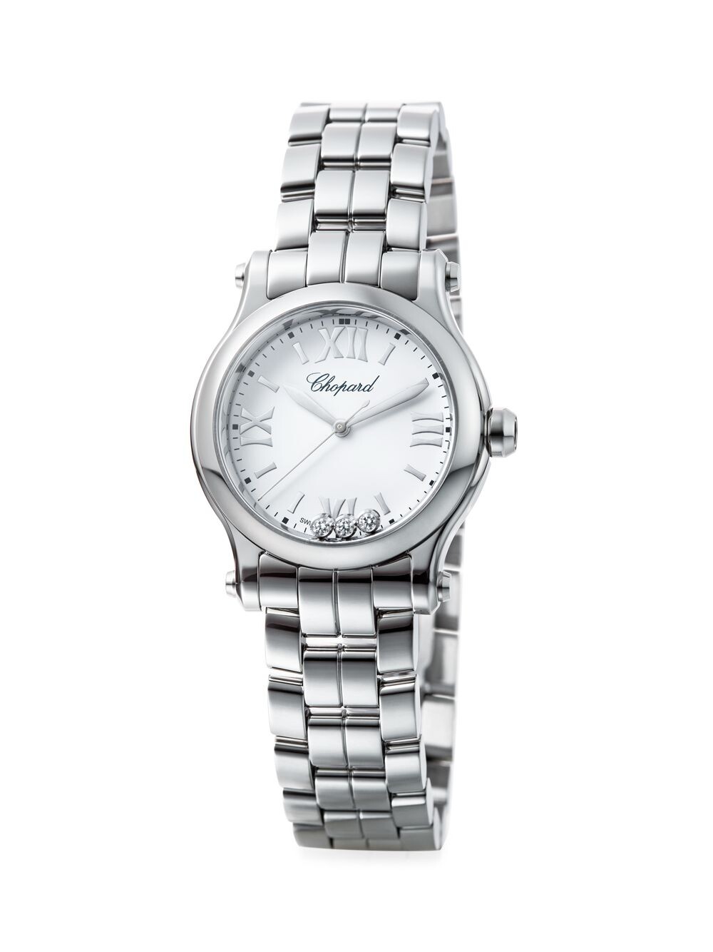 Часы Happy Sport с браслетом из нержавеющей стали и бриллиантов Chopard, серебряный
Часы Happy Sport с браслетом из нержавеющей стали и бриллиантов Chopard, серебряный