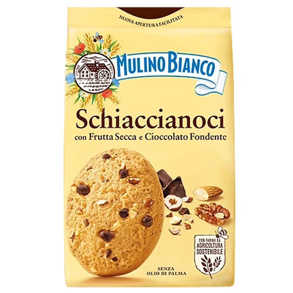 MULINO BIANCO Schiaccianoci - Итальянское печенье с орехами и темным шоколадом 300г х 1 упаковка sarcia.eu
MULINO BIANCO Schiaccianoci - Итальянское печенье с орехами и темным шоколадом 300г х 1 упаковка sarcia.eu