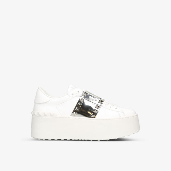 Кожаные кроссовки Rockstud Untitled с низким берцем на платформе Valentino Garavani, белый
Кожаные кроссовки Rockstud Untitled с низким берцем на платформе Valentino Garavani, белый