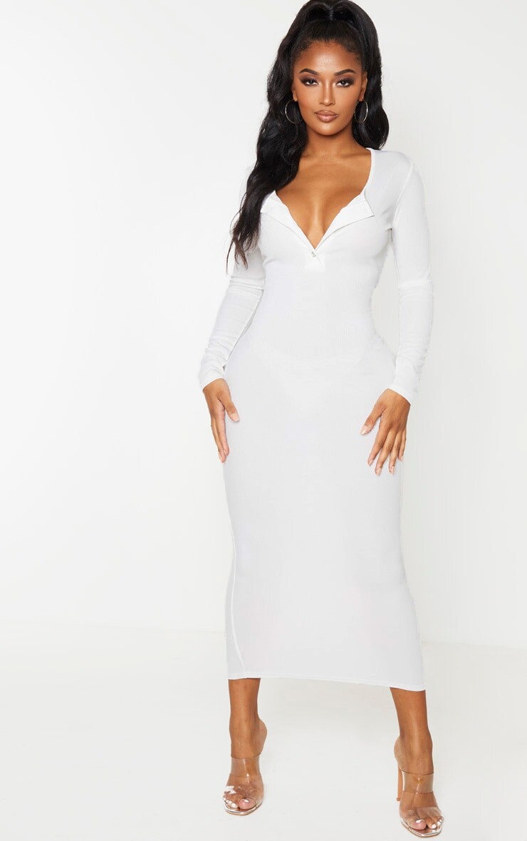 PrettyLittleThing Кремовое платье мидакси с длинными рукавами и пуговицами спереди
PrettyLittleThing Кремовое платье мидакси с длинными рукавами и пуговицами спереди
