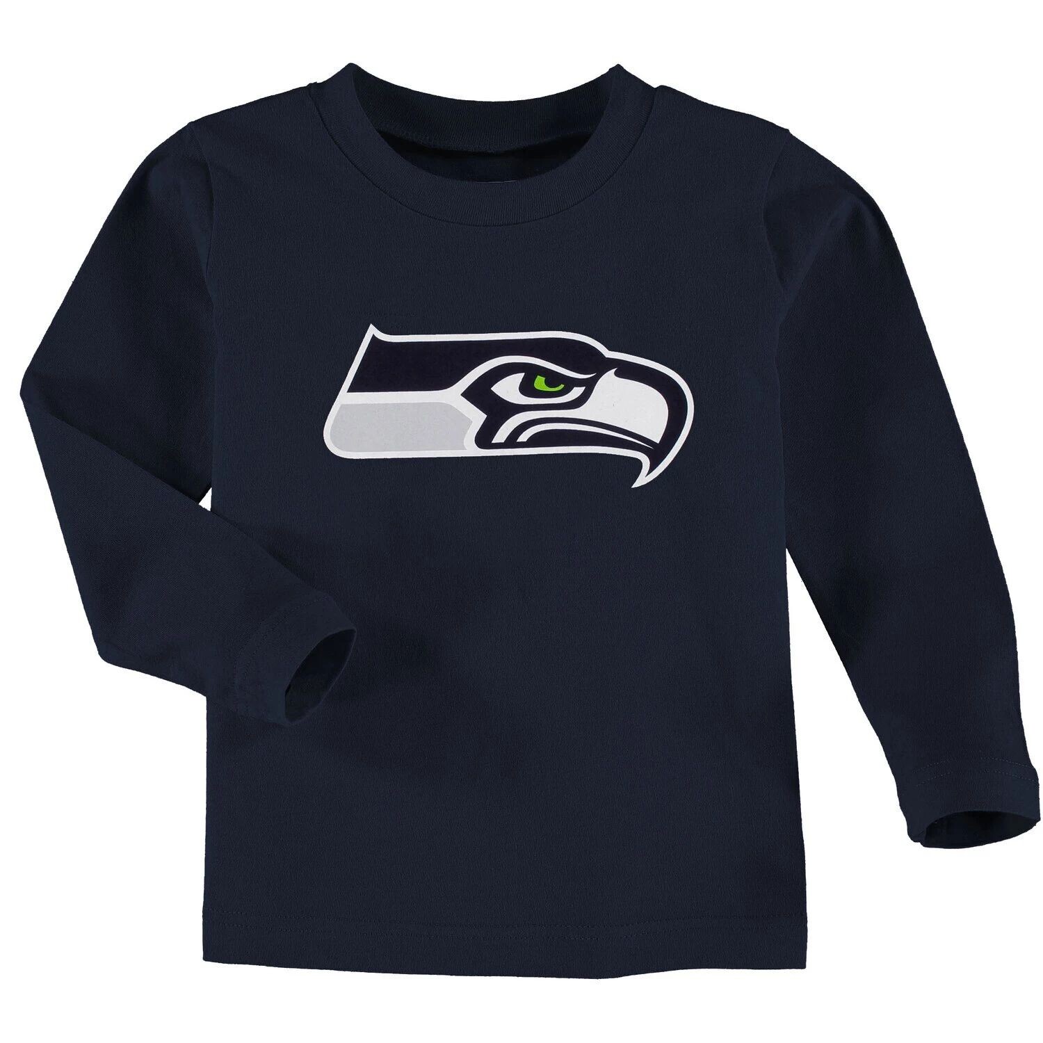 Футболка с длинным рукавом и логотипом команды Seattle Seahawks для малышей — Темно-синий Outerstuff
Футболка с длинным рукавом и логотипом команды Seattle Seahawks для малышей — Темно-синий Outerstuff