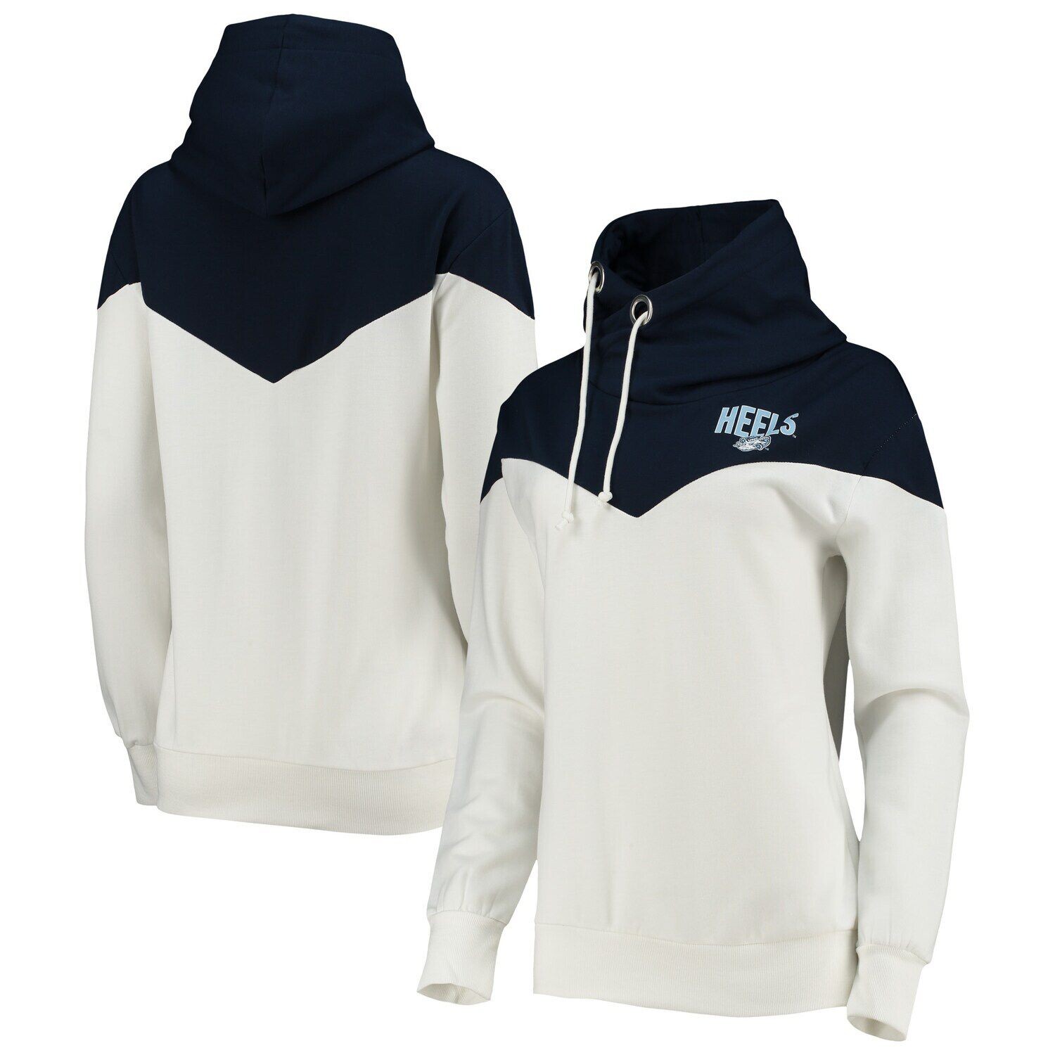 Женский пуловер с капюшоном Gameday Couture белого/темно-синего цвета в стиле North Carolina Tar Heels Old School Arrow Blocked, пуловер с капюшоном и воротником-хомутом, Синий
Женский пуловер с капюшоном Gameday Couture белого/темно-синего цвета в стиле North Carolina Tar Heels Old School Arrow Blocked, пуловер с капюшоном и воротником-хомутом, Синий