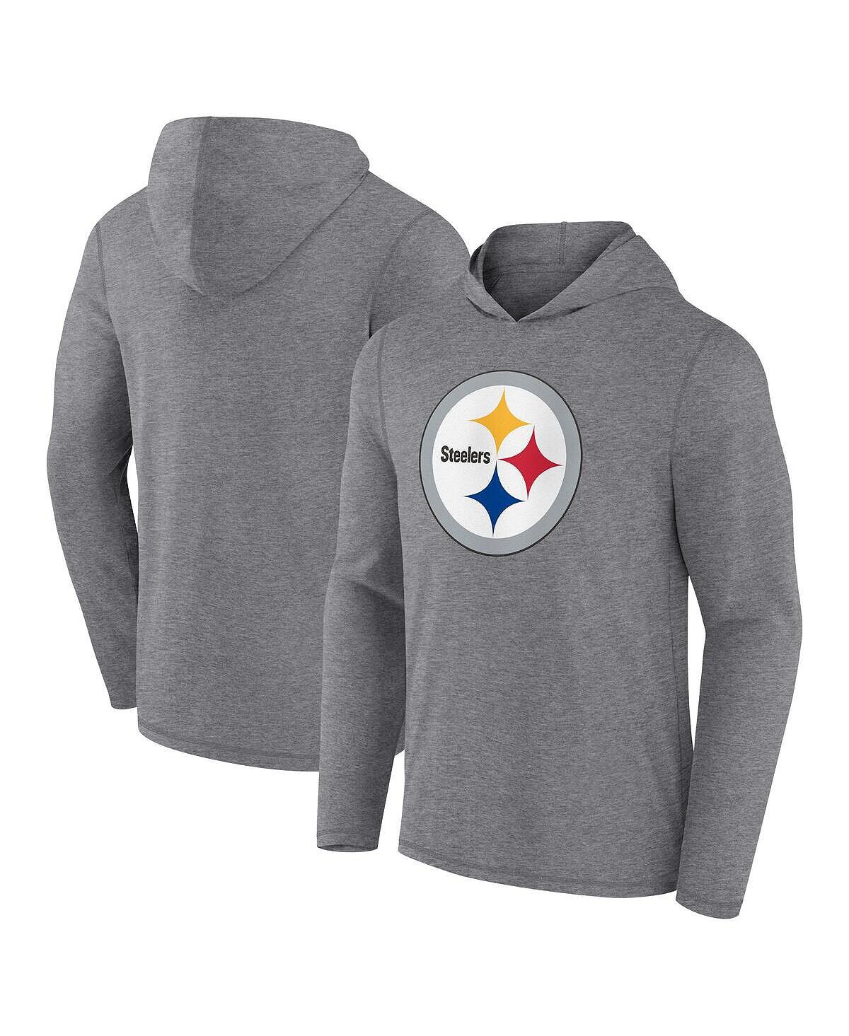 Мужская футболка с капюшоном с длинным рукавом и фирменным логотипом Heather Grey Pittsburgh Steelers Primary Logo Fanatics
Мужская футболка с капюшоном с длинным рукавом и фирменным логотипом Heather Grey Pittsburgh Steelers Primary Logo Fanatics