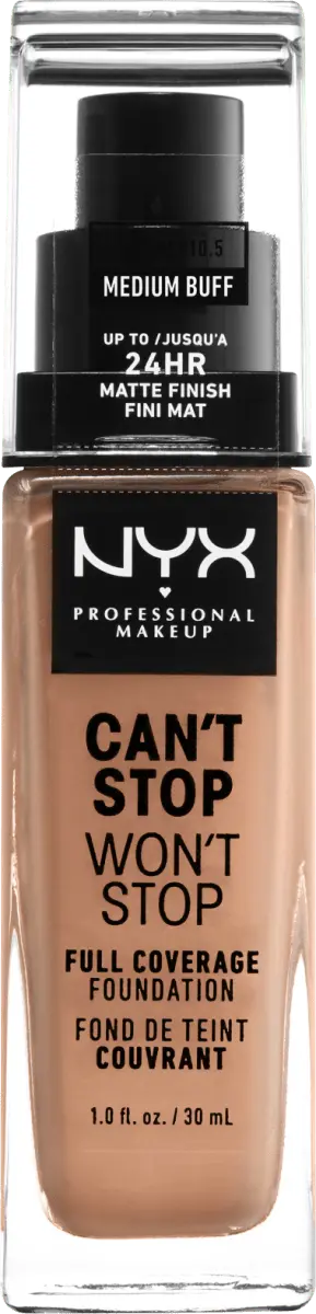 Тональный крем Can't Stop Won't Stop 24-Hour Medium Buff 10.5 300мл NYX PROFESSIONAL MAKEUP
Тональный крем Can't Stop Won't Stop 24-Hour Medium Buff 10.5 300мл NYX PROFESSIONAL MAKEUP