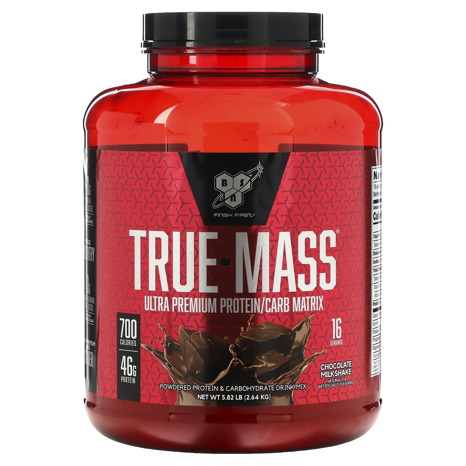 True-Mass, Ultra Premium Protein/Carb Matrix, шоколадный молочный коктейль, 2,64 кг (5,82 фунта), BSN
True-Mass, Ultra Premium Protein/Carb Matrix, шоколадный молочный коктейль, 2,64 кг (5,82 фунта), BSN