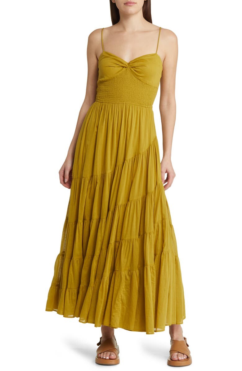 Ярусное хлопковое платье-макси Sundrenched с присборенной талией FREE PEOPLE
Ярусное хлопковое платье-макси Sundrenched с присборенной талией FREE PEOPLE