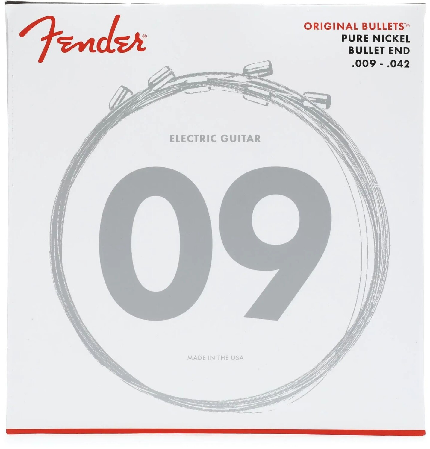 Электрические струны Fender 3150L Original Bullets из чистого никеля — .009-.042, легкие
Электрические струны Fender 3150L Original Bullets из чистого никеля — .009-.042, легкие