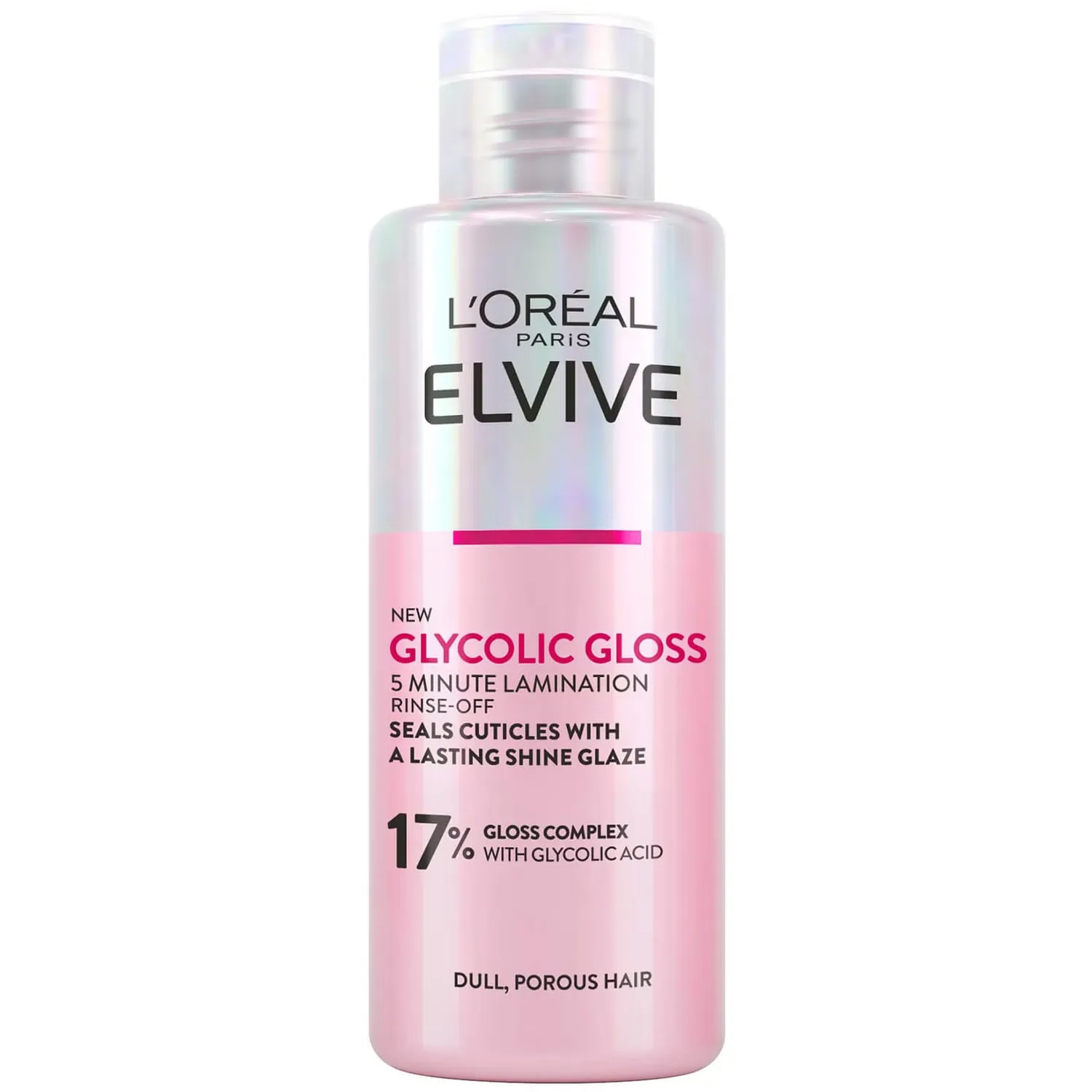 Elvive Glycolic Gloss Rinse-Off 5-минутное средство для ламинирования для тусклых волос 150 мл L'Oréal
Elvive Glycolic Gloss Rinse-Off 5-минутное средство для ламинирования для тусклых волос 150 мл L'Oréal