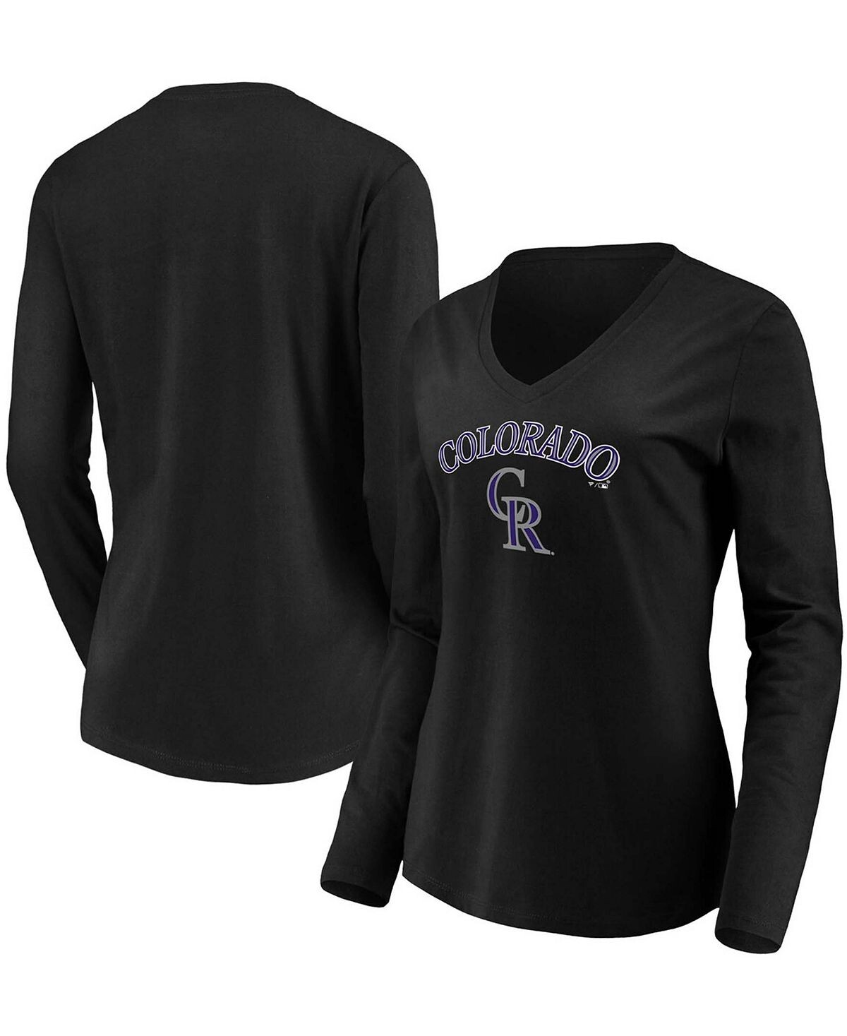 Черная женская футболка Colorado Rockies Core Team Lockup с длинным рукавом и v-образным вырезом Fanatics, черный
Черная женская футболка Colorado Rockies Core Team Lockup с длинным рукавом и v-образным вырезом Fanatics, черный
