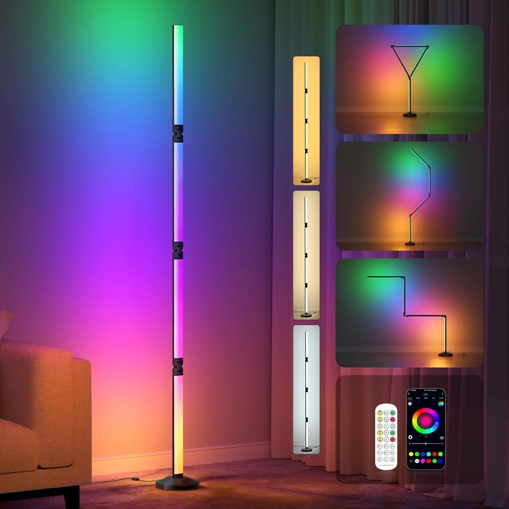 24 Вт торшер RGB с регулируемой яркостью, складной таймер синхронизации музыки, светодиодный торшер, лампа для чтения для спальни, 173 см lapamax
24 Вт торшер RGB с регулируемой яркостью, складной таймер синхронизации музыки, светодиодный торшер, лампа для чтения для спальни, 173 см lapamax