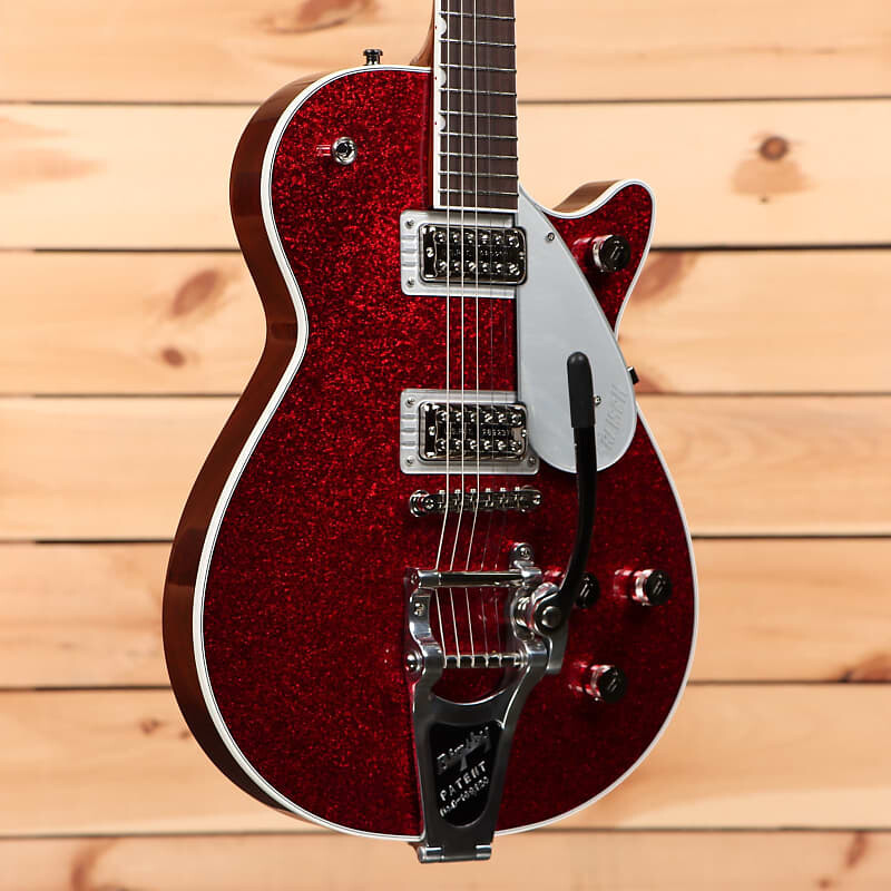 Электрогитара Gretsch G6129T Players Edition Jet FT with Bigsby - Red Sparkle - JT23083096 - PLEK'd
Электрогитара Gretsch G6129T Players Edition Jet FT with Bigsby - Red Sparkle - JT23083096 - PLEK'd