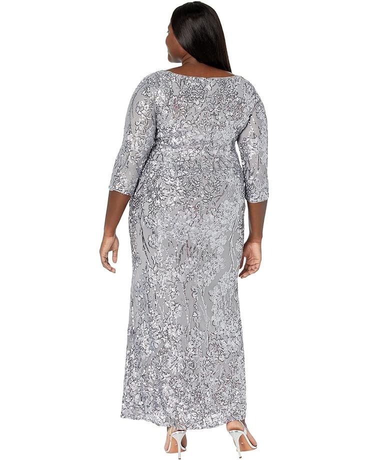 Платье Alex Evenings Long Scoop Neck Dress with 3/4 Sleeves and Sequin Detail, серебряный, Серый
Платье Alex Evenings Long Scoop Neck Dress with 3/4 Sleeves and Sequin Detail, серебряный, Серый